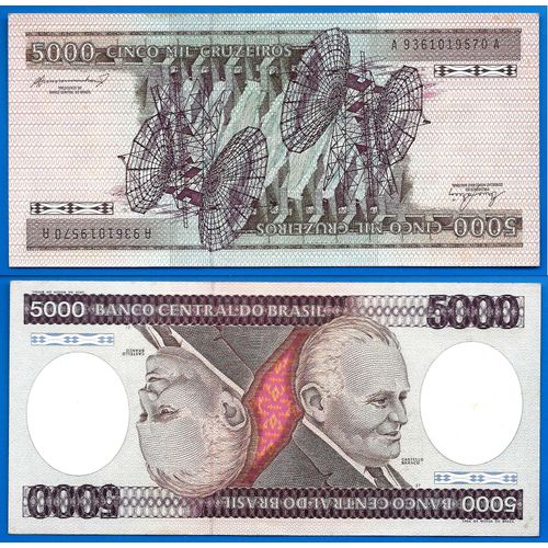 Bresil 5000 Cruzados 1983 Signature 21 Branco Billet Brazil Brasil Amerique