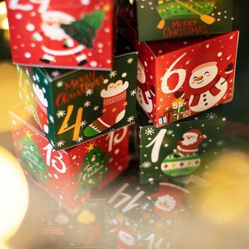 24 pièces / lot Noël Calendrier de l'Avent Coffret cadeau Décorations de  fête de Noël pour enfants Cadeaux de famille Nouvel An Cadeaux Noel Navidad  Décoration 2022