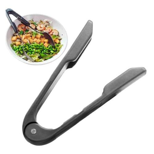 Pinces Pour La Cuisine, Couverts À Salade, Pour Tenir Les Cuillères, Fourchettes, Pinces De Service Multifonctionnelles Pour Bbq, Gâteaux À Salade, Noir