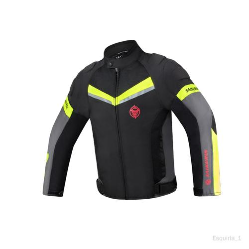 Esquirla Veste De Moto Veste De Motocycliste Avec Armure Protection De Course Confortable Réfléchissant Résistant À La Déchirure Pour La Moto Veste De Noir Vert Xxxl