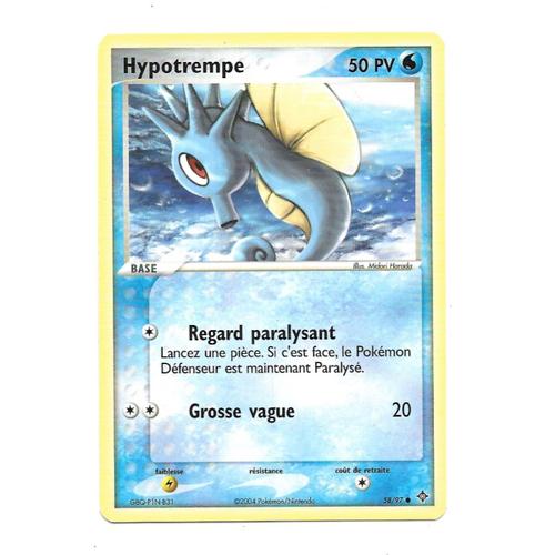 Carte Pokémon Hypotrempe 58/97 - Set Ex Dragon (Fr)