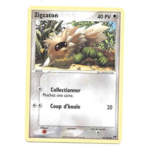 Carte Pokémon Zigzaton 85/100 - Ex Tempête De Sable (Vf)