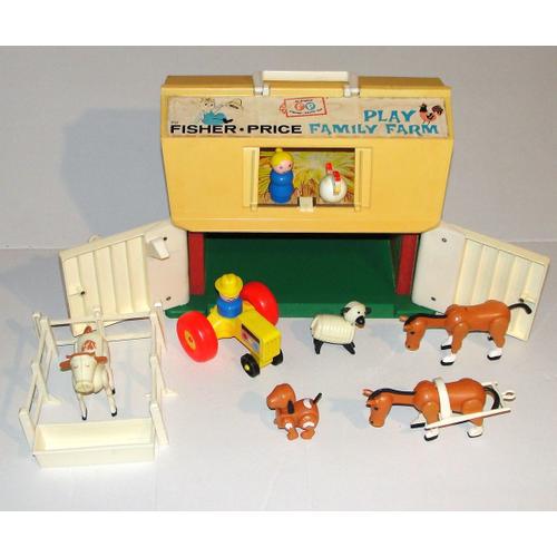 Ferme Fisher Price Toys Play Family Farm - Lot Figurines Vintage Fp 1977