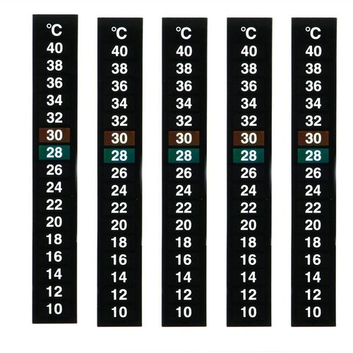 Thermomètre Pour Poissons D'aquarium, 5 Pièces, Autocollant De Température, Accessoires D'aquarium, Numérique À Double Échelle, Haute Qualité, Durable