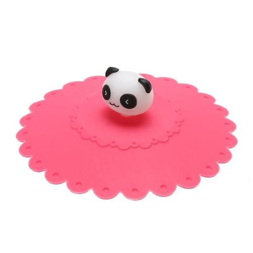 Couvercle De Tasse En Silicone, Anti-Poussière, Mignon, 10.5cm, Couvercle À Ventouse, Hermétique, Cuillère D'amour, Nouveauté, 1 Pièce