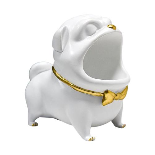 Résine porte d'entrée clé Statue plateau Unique bouledogue Art moderne petit objet plateau de rangement décor à la maison pendaison de crémaillère cadeau pour les amis