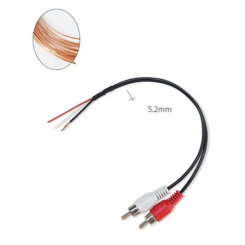 Connecteur Audio et vidéo de voiture, 20cm, 2 RCA mâle, rallonge, prise Y, 3.15mm, adaptateur mâle pour caméra vidéo