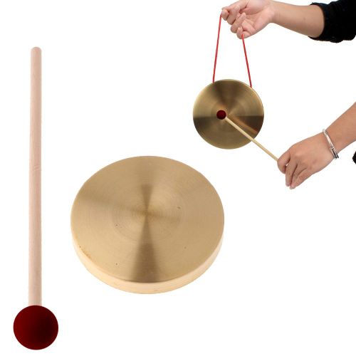 Cymbales En Cuivre De 21cm, Gong À Main Avec Bâton En Bois, Jouet Pour Enfants, Percussion D'opéra De Chapelle, Jouet Musical Folklorique Chinois Traditionnel