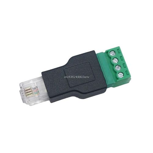 Connecteur RJ11 mâle à 4 broches, séparateur de Terminal de bouclier, adaptateur de Terminal à vis, connecteur Ethernet vidéo/Audio