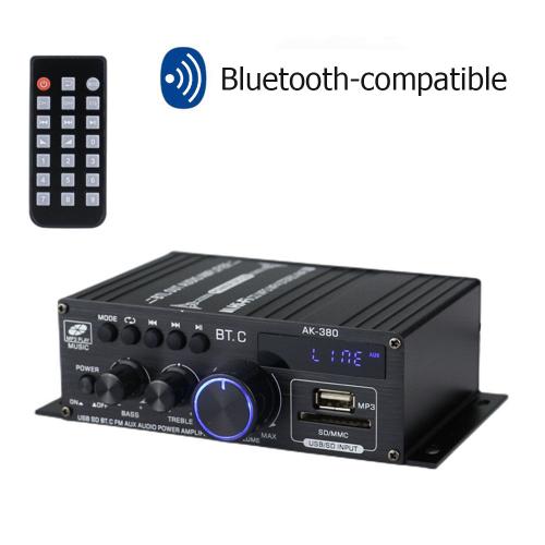 AK380 ? amplificateur Bluetooth, 2 canaux, pour Home cinéma, HIFI, basse 40W + 40W, lecteur de musique, karaoké, pour maison et voiture