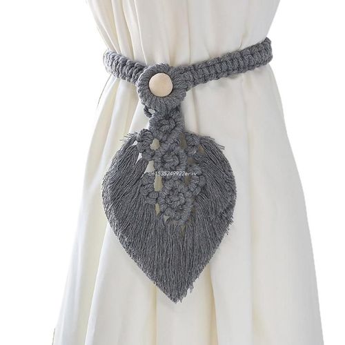 Sangle De Rideau En Macramé Tissé À La Main, Ornement En Corde De Coton Bohème