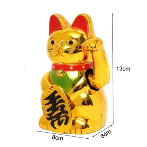 C5AC ? Maneki Neko chat porte-bonheur en or, artisanat électrique, maison, boutique, hôtel