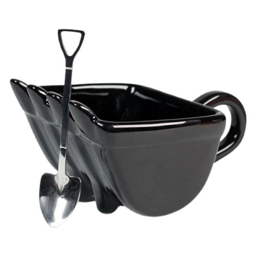 Tasse À Café Seau Pelle 330ml, Machine De Construction Créative, Tasse Seau Pelle Avec Cuillère Pelle, Cendrier À Whisky