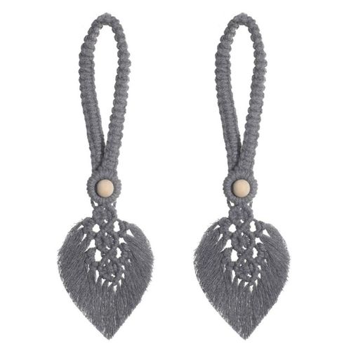Embrasses De Rideau En Coton, Style Bohème, Corde, Pendentif En Feuille