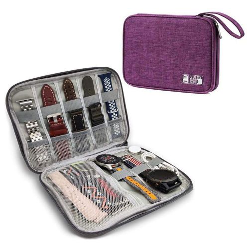 Sac De Rangement De Bracelet De Montre Portable, Boîte De Rangement De Bracelet De Montre, Étui De Voyage Pour Câble De Données Alimentation Mobile, Pochette Anti-Poussière Pour Apple Watch