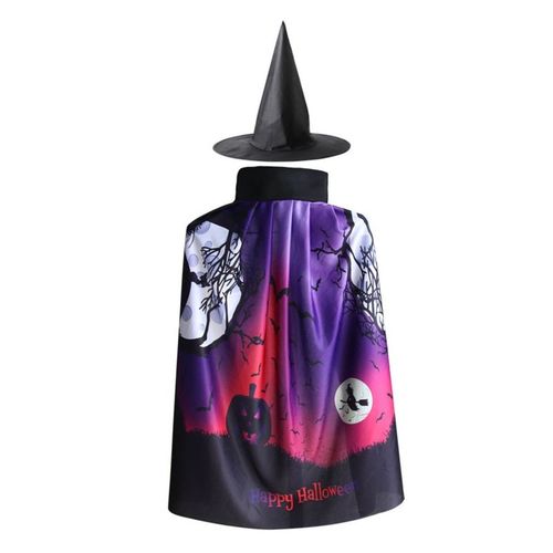 Cape De Vampire Avec Chapeau Pour Fête D'halloween, Costume Unisexe Pour Hommes, Femmes Et Enfants, Accessoires De Cosplay