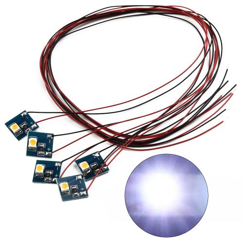 Micro Led Litz Pour Train Miniature, Pré-Soudé, Pour Éclairage Intérieur De Bâtiment Ferroviaire, Pour Hornby Oo Ho, 5 Pièces