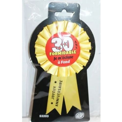 Cocarde 18cm Anniversaire 30ans