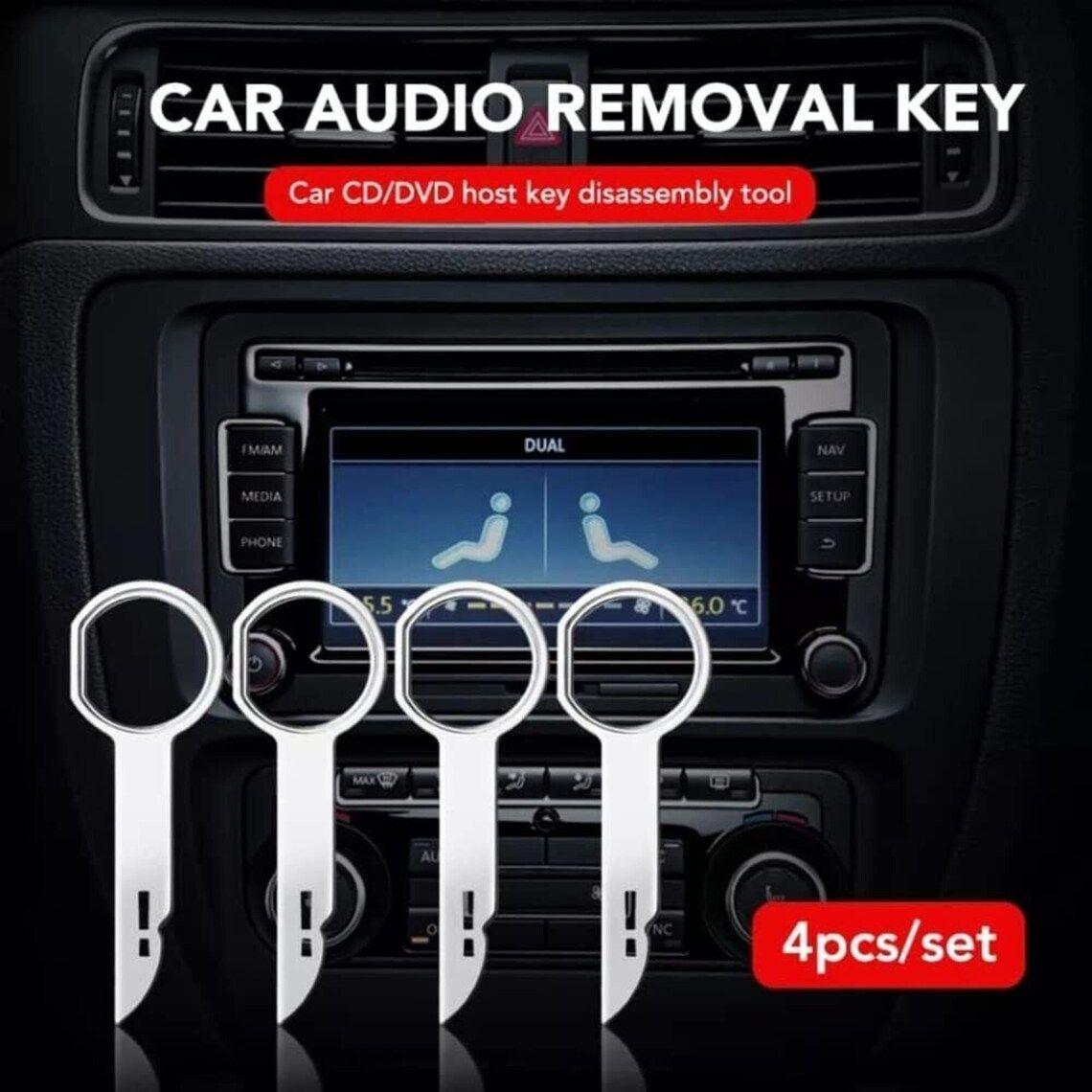 4X clés d'extraction démontage autoradio pour vw seat audi ford skoda  peugeot [KingProShop]