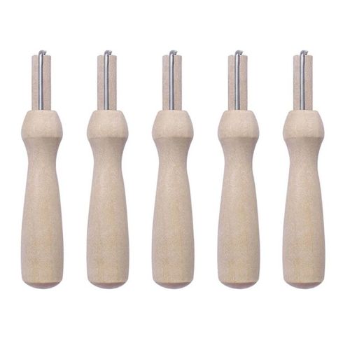 Lot De 5 Aiguilles De Feutrage Utiles, Support De Poignée En Bois Massif Avec Aiguilles De Feutrage, Fournitures De Feutrage D'animaux