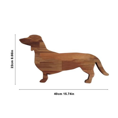 Plateau décoratif en bois en forme de chien pour teckel, plateau de rangement pour Fruits secs, cadeaux de noël, décoration de Table, usage domestique