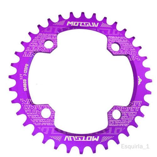 104bcd Round Narrow Wide 30-38t Chainring Bike Chain Wheel Violet 32t