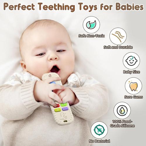Jouet de dent de bébé Silicone souple Anniversaire Télécommande