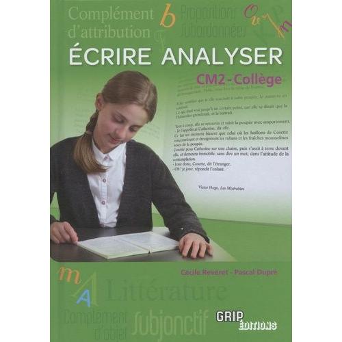 Ecrire Analyser Cm2 - Collège