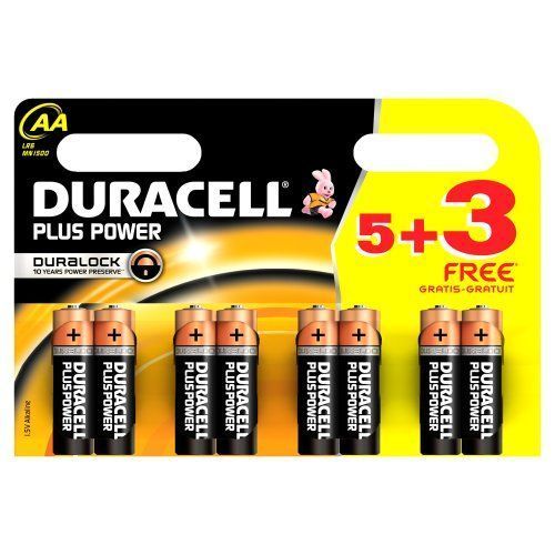 PILE AA LR6 ALCALINE PLUS POWER 1.5v x8 DURACELL