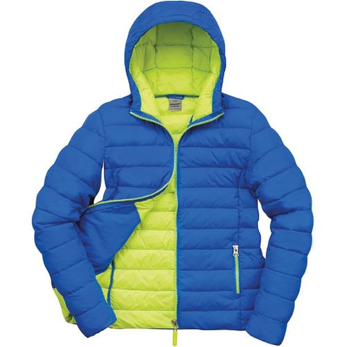 Veste Matelassée - Doudoune Femme R194f - Bleu Océan Et Lime