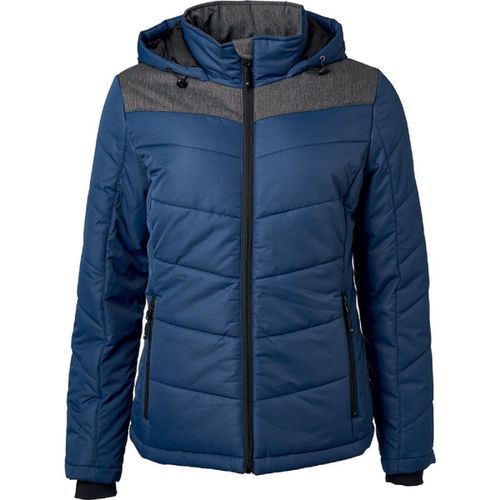 Veste Matelassée À Capuche - Doudoune - Jn1133 - Bleu Marine - Femme