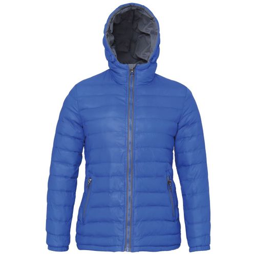 Doudoune Matelassée Manches Longues Pour Femme - Ts16f - Bleu Roi Et Anthracite