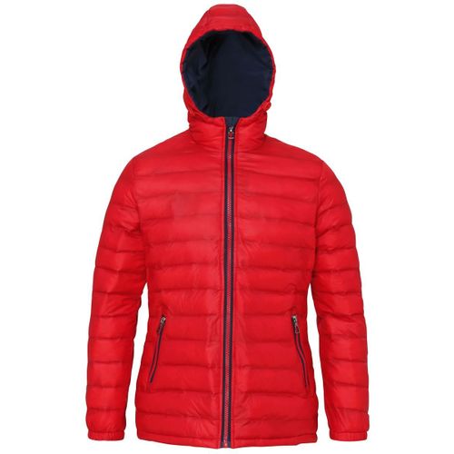 Doudoune Matelassée Manches Longues Pour Femme - Ts16f - Rouge Et Marine