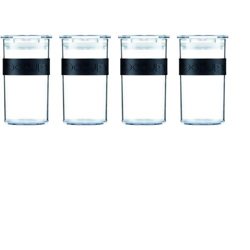 Bodum - Presso Storage Jar 0.25 L - 4 Pcs Black