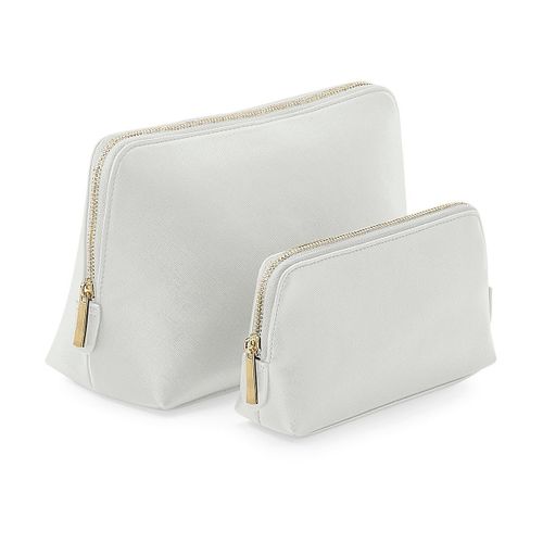 Trousse en similicuir taille L - BG751 - gris clair soft