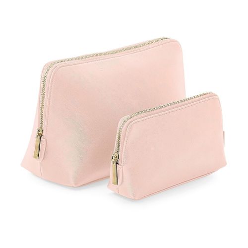 Trousse en similicuir taille L - BG751 - rose clair