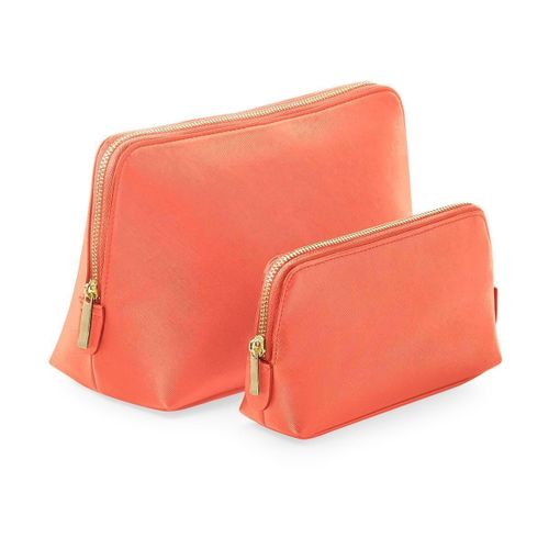 Trousse en similicuir taille L - BG751 - orange corail