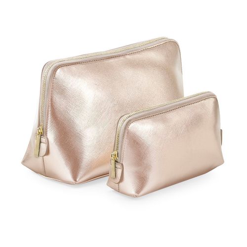 Trousse en similicuir taille M - BG751 - rose doré
