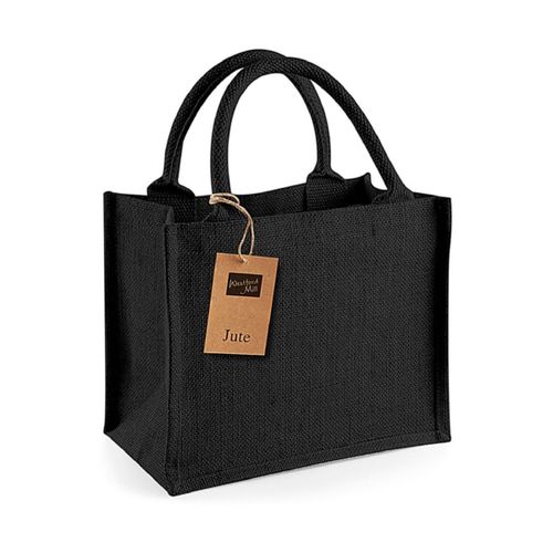 Cabas en toile de jute - W412 - noir