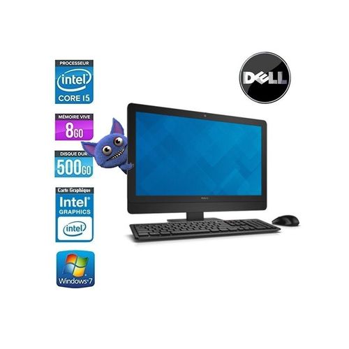 DELL OPTIPLEX 9020 AIO CORE I5 4570S 2.9GhzCore i5-2.9 GHz 8 Go 500 Go Go DVDRW Intel HD Graphics 4600 WEBCAM 23 Microsoft Windows 7 Professional 64-bit Edition Clavier+souris compatible AZERTY