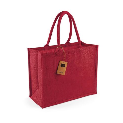 Cabas en toile de jute - W407 - rouge