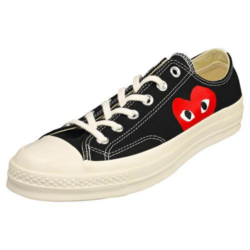 Converse Chuck 70 Cdg Play Mixte Adulte Baskets Décontracté Noir Blanc