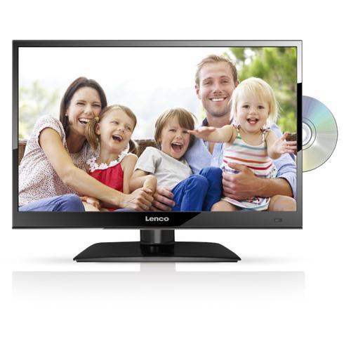 Téléviseur LED HD 16 pouces DVB-T/T2/S2/C Lecteur DVD intégré DVL-1662BK Noir
