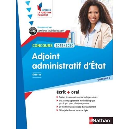 Concours Adjoint Administratif D'état - Ecrit + Oral - Catégorie C - Concours 2019-2020