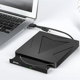 Lecteur dvd externe, lecteur cd usb 3.0 type C, lecteur DVD à double port,  graveur de graveur optique portable, transfert de données haute vitesse