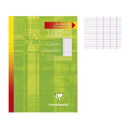 Copies Doubles - Non Perforées - Grands Carreaux - 100 Feuilles - Clairefontaine