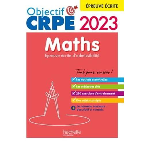 Nouveau Concours Crpe 2022 - Maths, Tome 1 - Épreuve Écrite D'admissibilité (Objectif Concours)