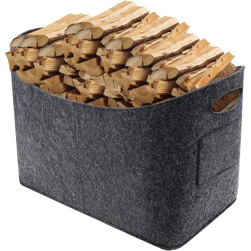Panier à bois de chauffage, panier en bois pliable pour bois de chauffage,  grand sac