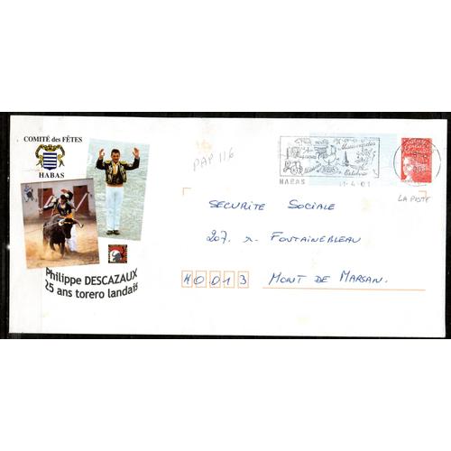 Pap Luquet (La Poste) Torero Landais Fg Illustrée Dept 40 (Landes) Habas 2001