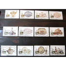 2018. Série Complète Adh1528 À Adh1539: Les Arts De La Table: Porcelaine Et Faïence.